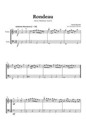 Rondeau from "Abdelazer Suite" by Henry Purcell - For Violin and Tuba
