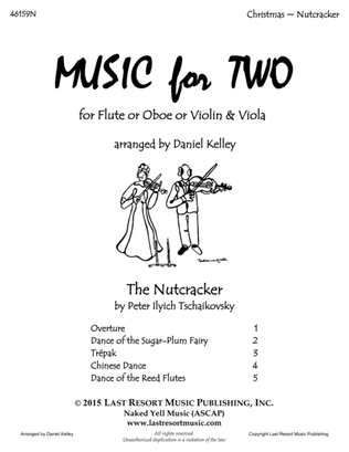 Book cover for The Nutcracker - Duet - for Flute or Oboe or Violin & Viola - Music for Two