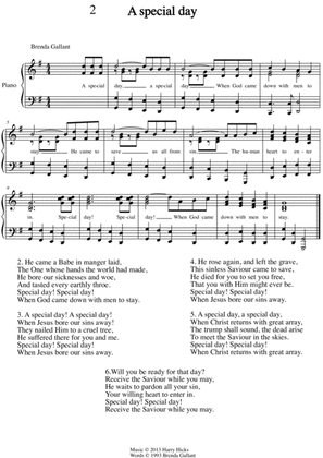 A special day. A brand new hymn!