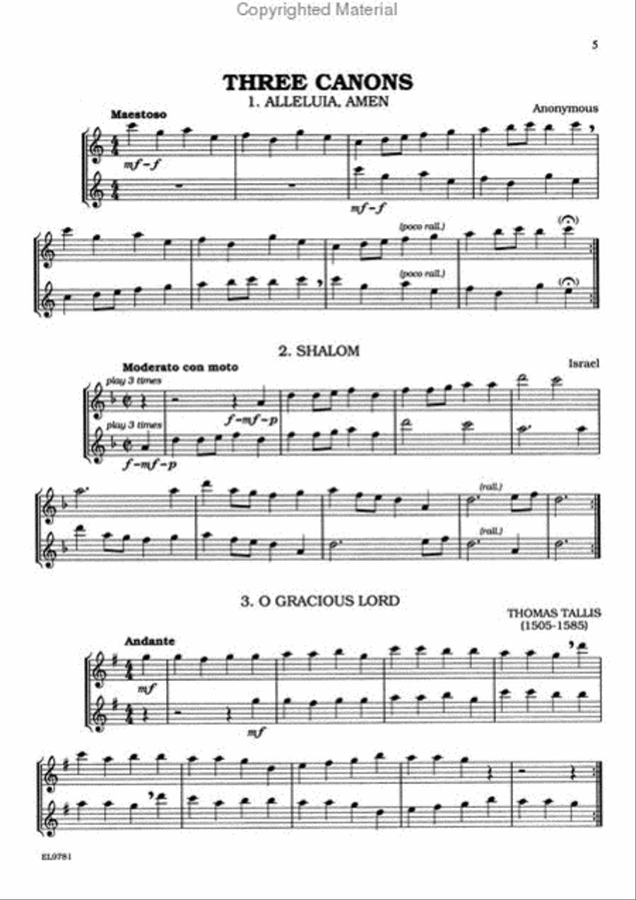 Sacred Duets for All (From the Renaissance to the Romantic Periods) Small Ensemble scores gallery preview page 3