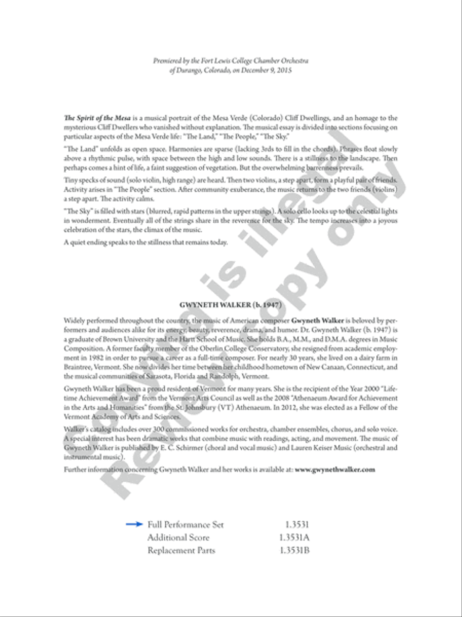 The Spirit of the Mesa String Orchestra scores gallery preview page 3