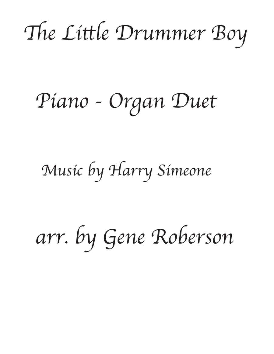 The Little Drummer Boy The Little Drummer Boy Piano scores gallery preview page 1