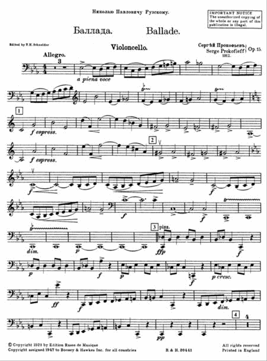 Ballade, Op. 15 Piano Accompaniment scores gallery preview page 2
