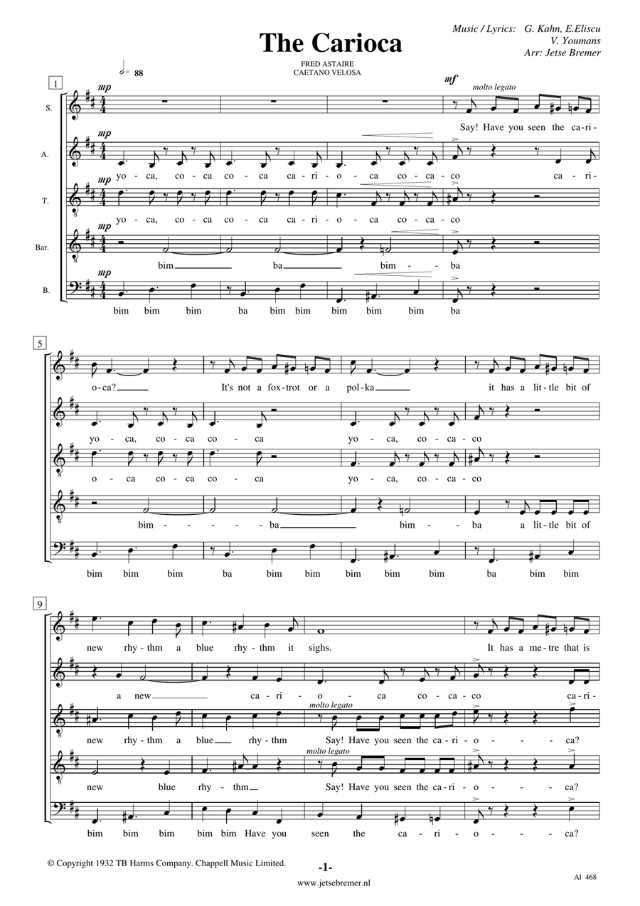 The Carioca The Carioca Divisi scores gallery preview page 1