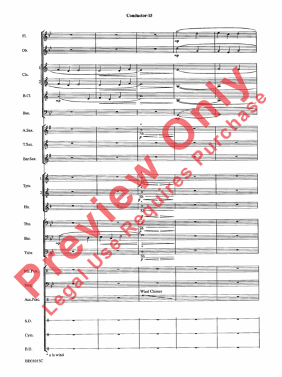 Ash Lawn Echoes (An Overture for Band) Concert Band scores gallery preview page 18