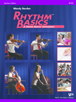 Book cover for Rhythm Basics - A String Basics Supplement, Teacher Edition