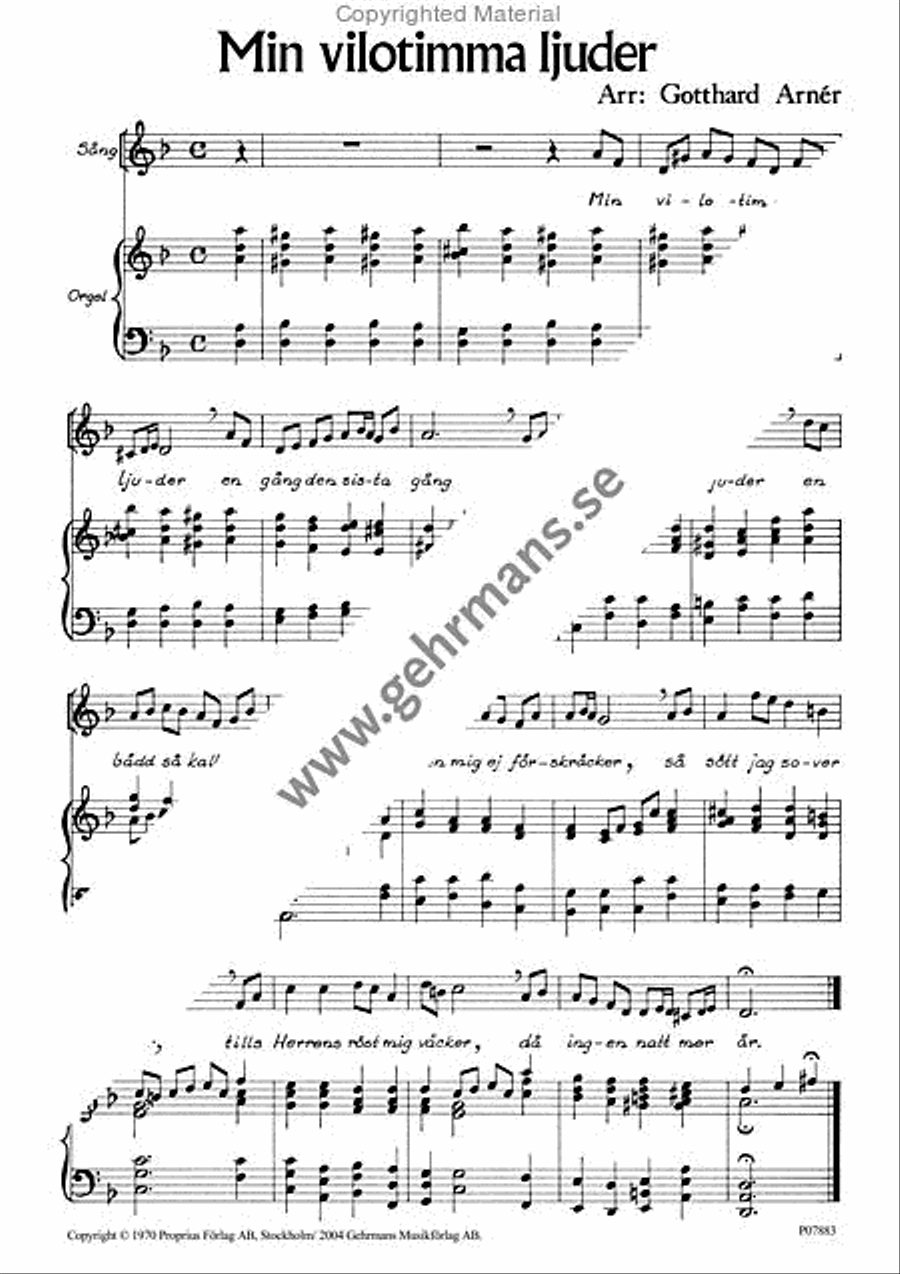 Min vilotimma ljuder Min vilotimma ljuder Organ scores gallery preview page 2