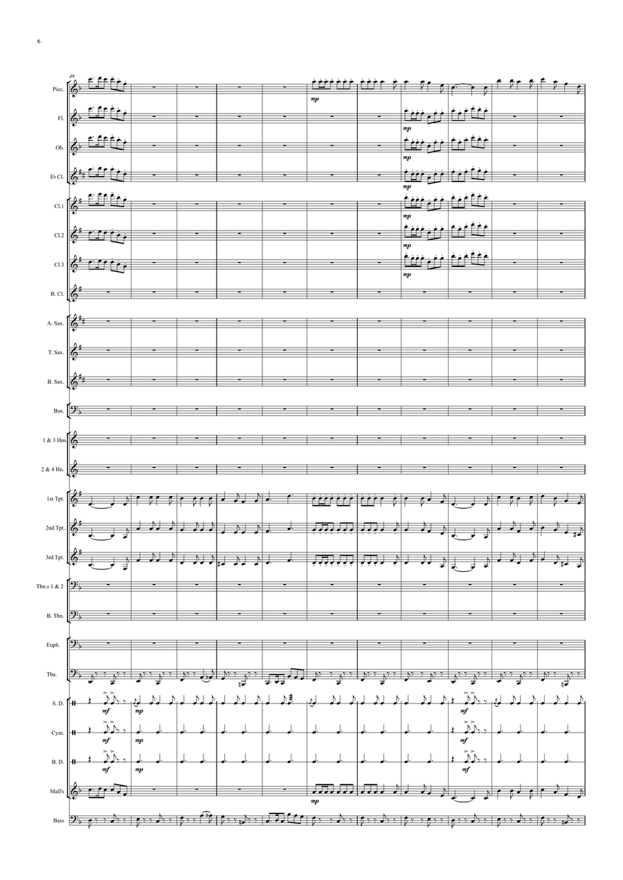 Paddy's Day March for Concert/Wind/Marching Band ''Keith Terrett Classic March Collection'' Concert Band scores gallery preview page 6