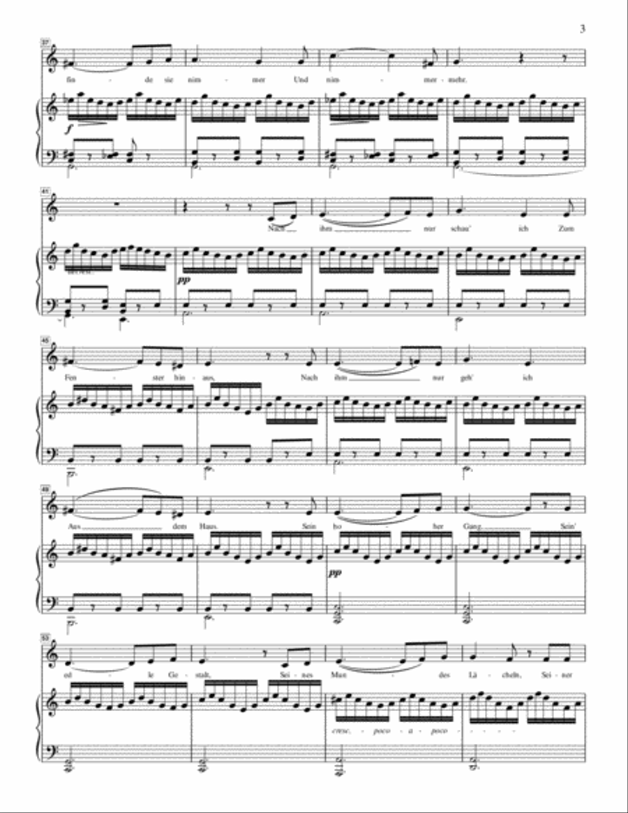 Schubert - gretchen am Spinnrade - Low Voice in A minor Alto Voice scores gallery preview page 3