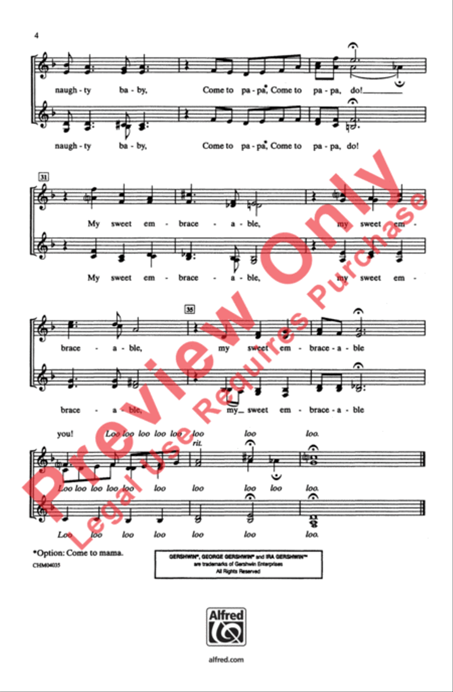 Embraceable You Embraceable You Women's Choir scores gallery preview page 4