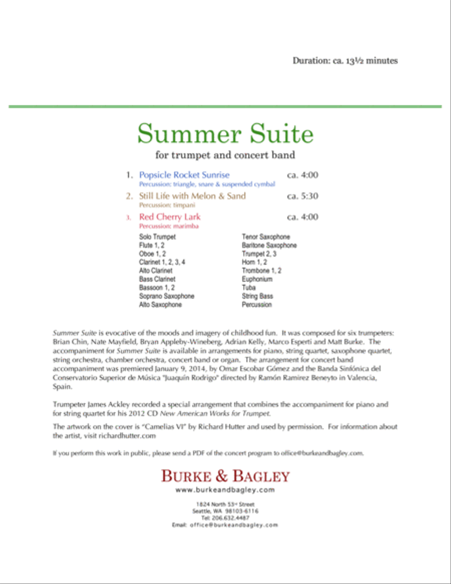 Red Cherry Lark (trumpet & concert band) Concert Band scores gallery preview page 2