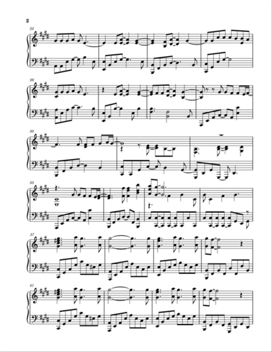 Crawling (Piano Version) Piano Solo scores gallery preview page 2