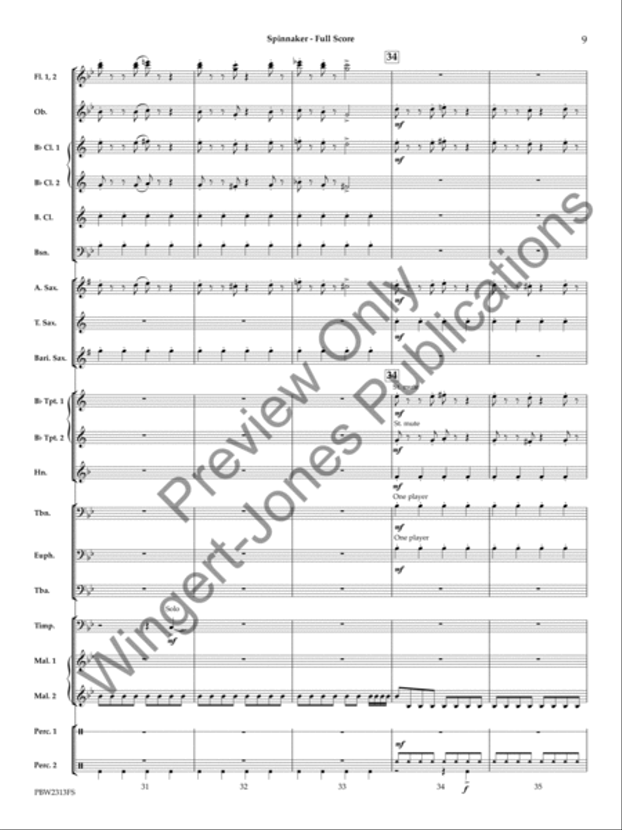Spinnaker Spinnaker Concert Band scores gallery preview page 10