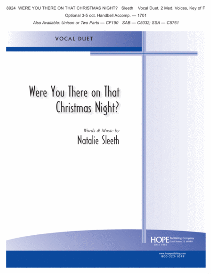 Were You There On That Christmas Night? Voice scores gallery preview page 1