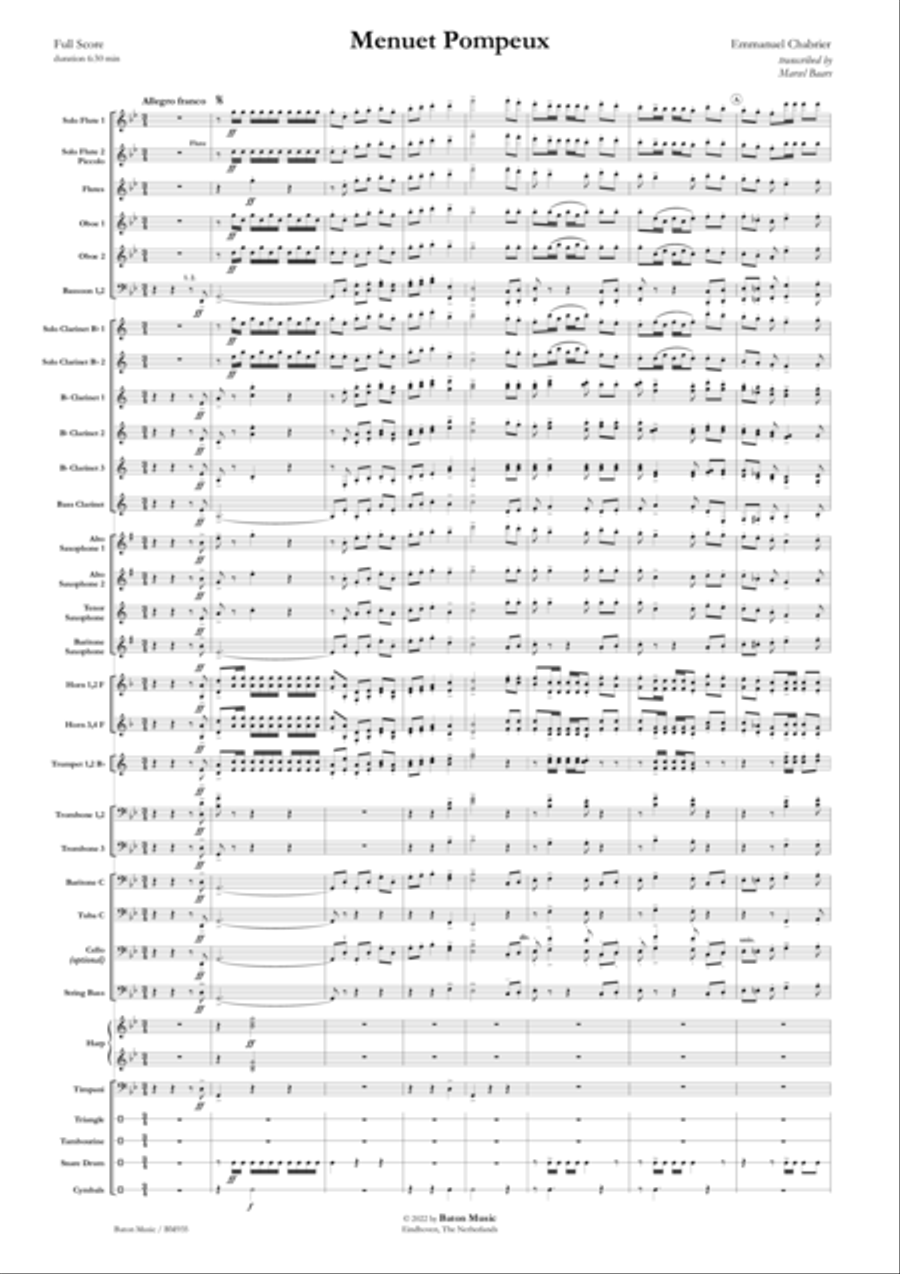 Menuet Pompeux Menuet Pompeux Concert Band scores gallery preview page 2