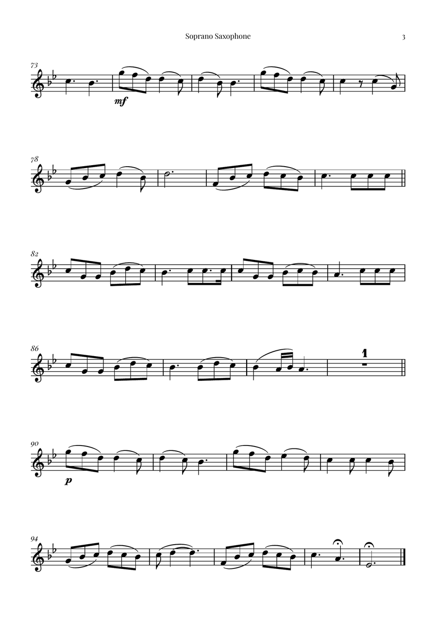 Dandelions Saxophone Quartet scores gallery preview page 6
