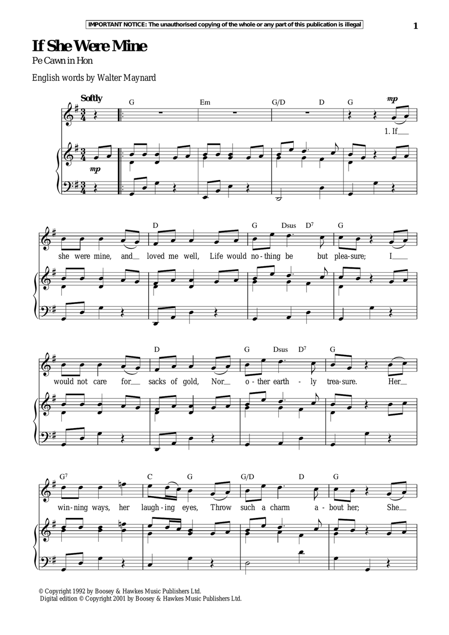 If She Were Mine If She Were Mine Piano, Vocal scores gallery preview page 1