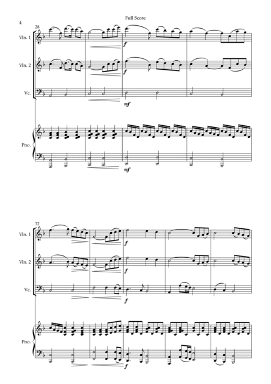 You Raise Me Up You Raise Me Up Piano Quartet scores gallery preview page 4