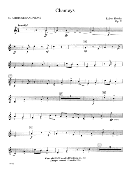Chanteys: E-flat Baritone Saxophone
