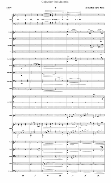 I'd Rather Have Jesus - Orchestral Score and CD with Printable Parts image number null