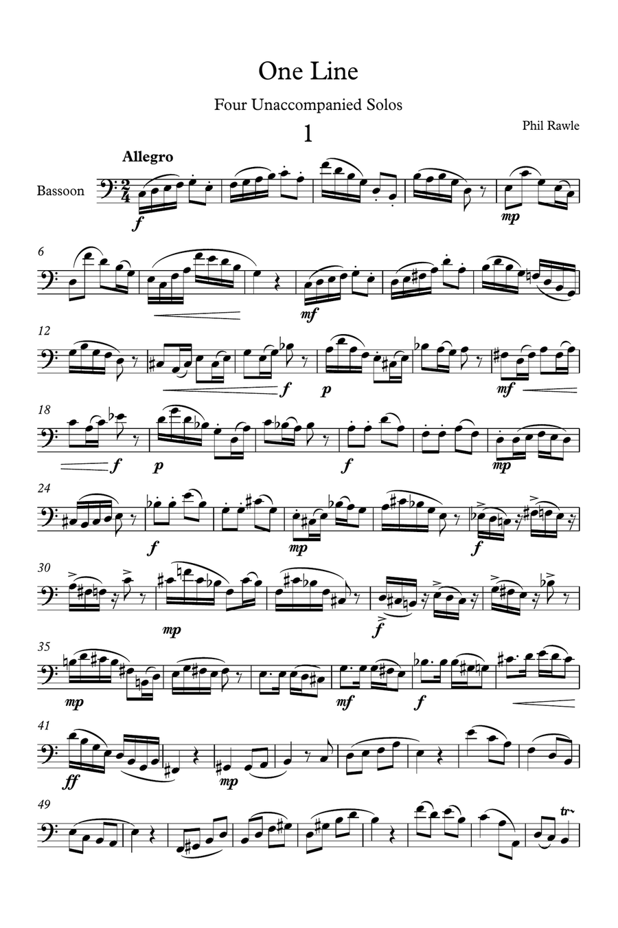 Unaccompanied bassoon solos cheap