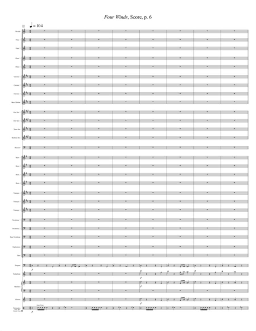 Four Winds Large Ensemble scores gallery preview page 6