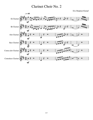 Book cover for Clarinet Choir No. 2