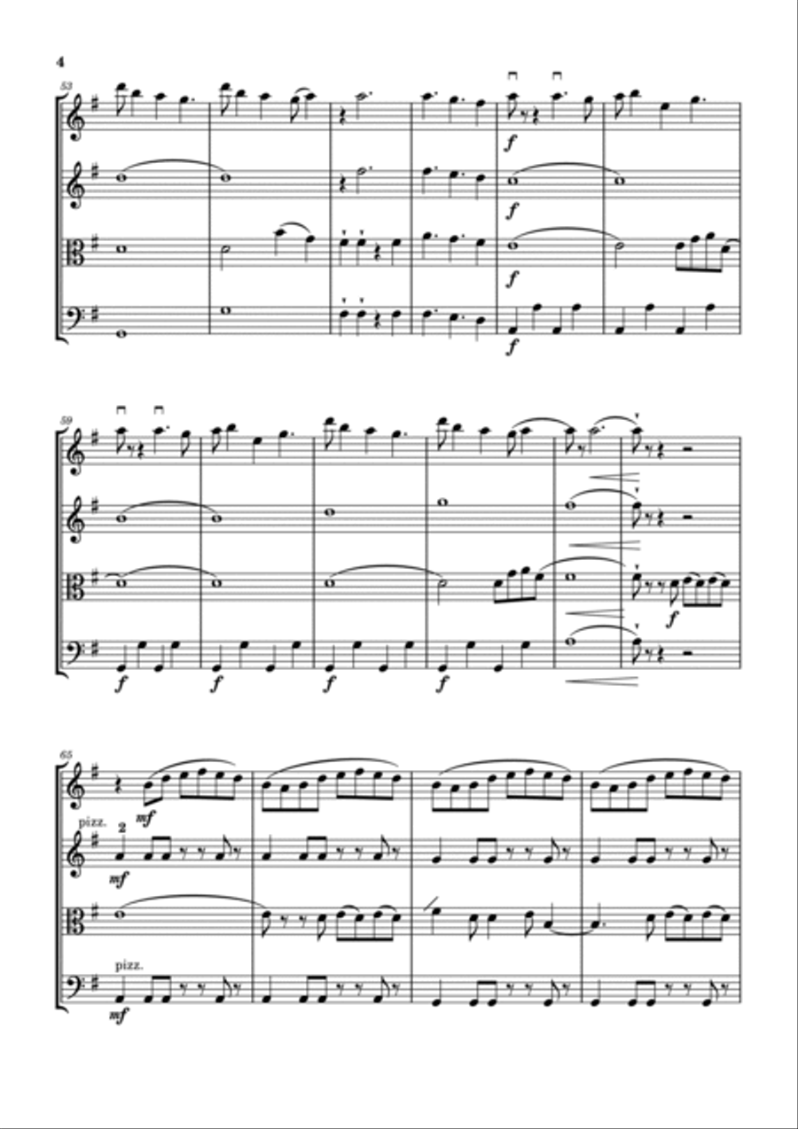 Blinding Lights String Quartet scores gallery preview page 4