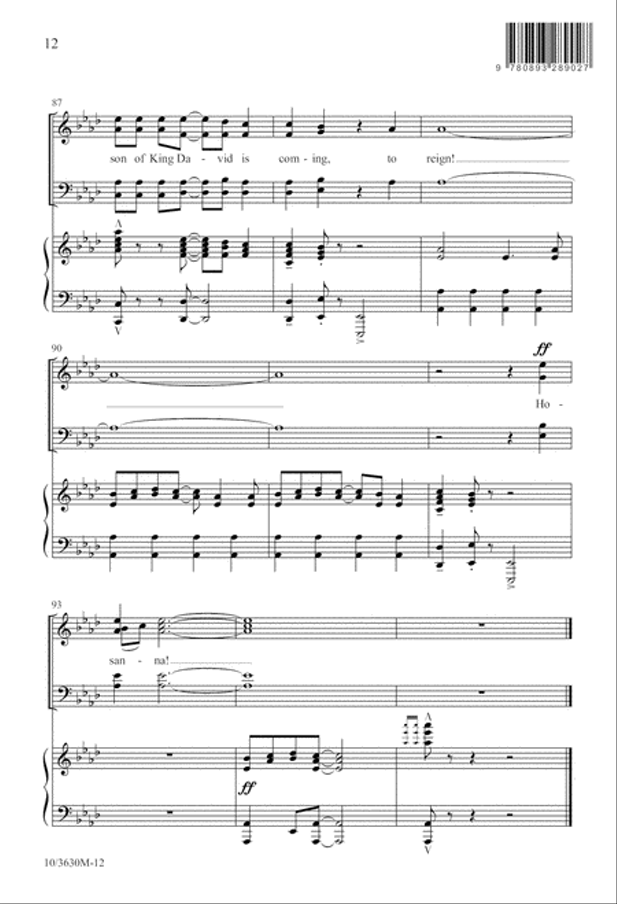 Hosanna! We Sing! Hosanna! We Sing! 4-Part scores gallery preview page 12