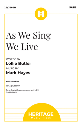 Book cover for As We Sing We Live