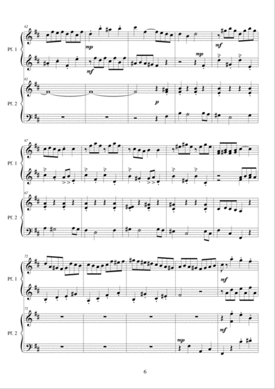 J.S.Bach - Suite no.2 in B minor - Transcription for 2 pianos 4-Part scores gallery preview page 6