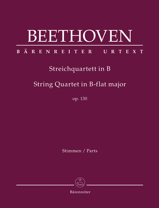 Book cover for String Quartet in B-flat major, op. 130