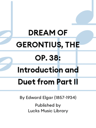 Book cover for DREAM OF GERONTIUS, THE OP. 38: Introduction and Duet from Part II