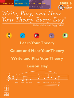 Book cover for Write, Play, and Hear Your Theory Every Day, Book 6