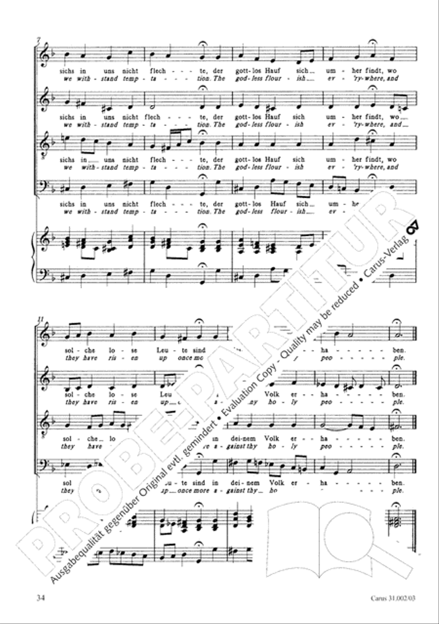 O God, from heaven look on us (Ach Gott, vom Himmel sieh darein) ATB scores gallery preview page 35