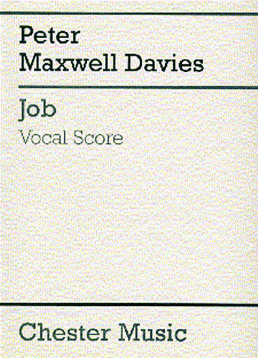 Peter Maxwell Davies: Job (Vocal Score) 4-Part scores gallery preview page 1