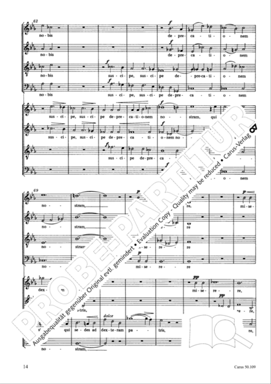Mass in E flat major (Messe in Es) 4-Part scores gallery preview page 15