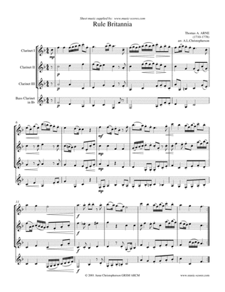 Rule Britannia - Clarinet Quartet