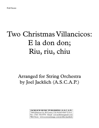 Two Christmas Villancicos for String Orchestra