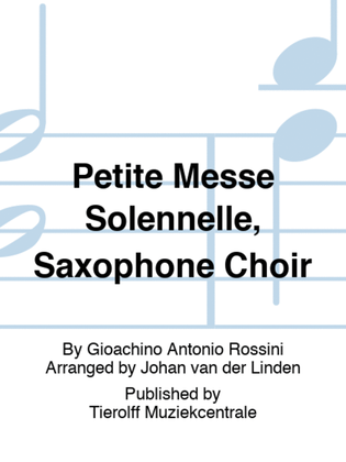 Book cover for Petite Messe Solennelle, Saxophone ensemble