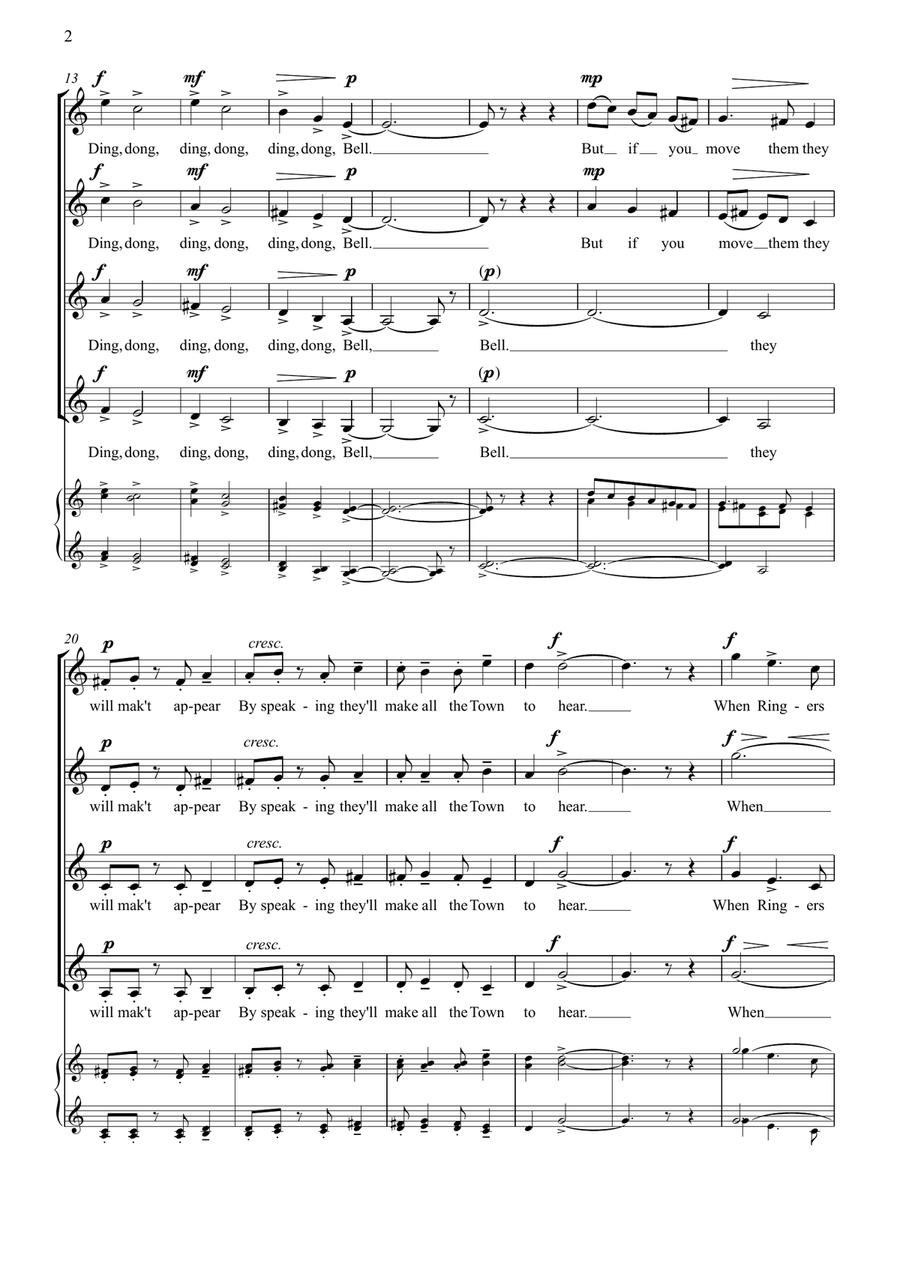 A Bunyan Garland, for SSAA choir unaccompanied SSAA scores gallery preview page 2