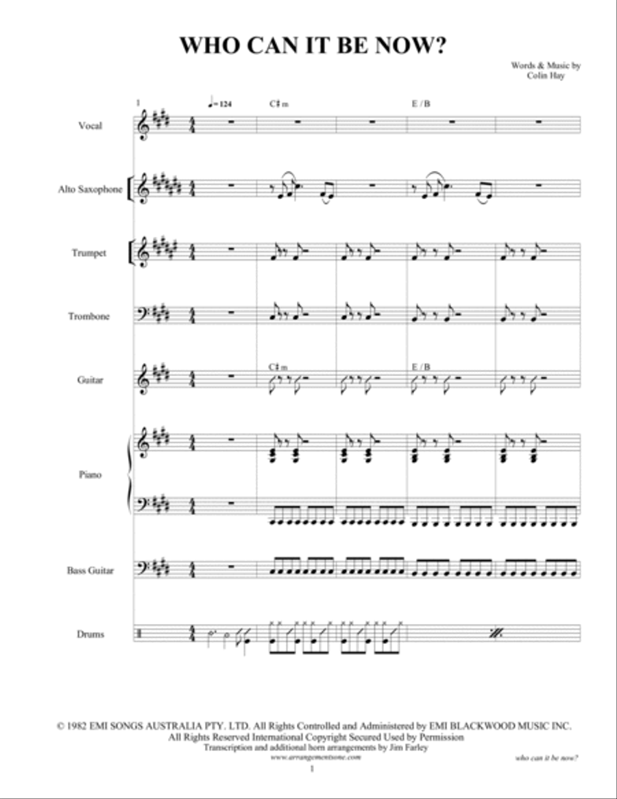 Who Can It Be Now? Small Ensemble scores gallery preview page 3