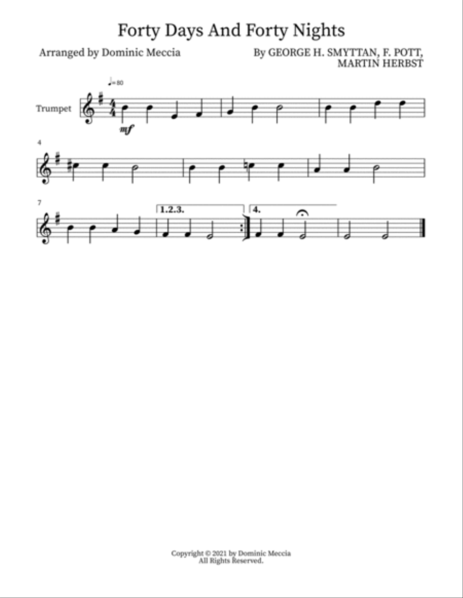 Forty Days And Forty Nights Small Ensemble scores gallery preview page 2