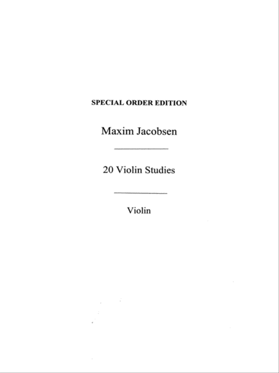 Jacobsen, M Twenty Studies Op.6 Sacred scores gallery preview page 1