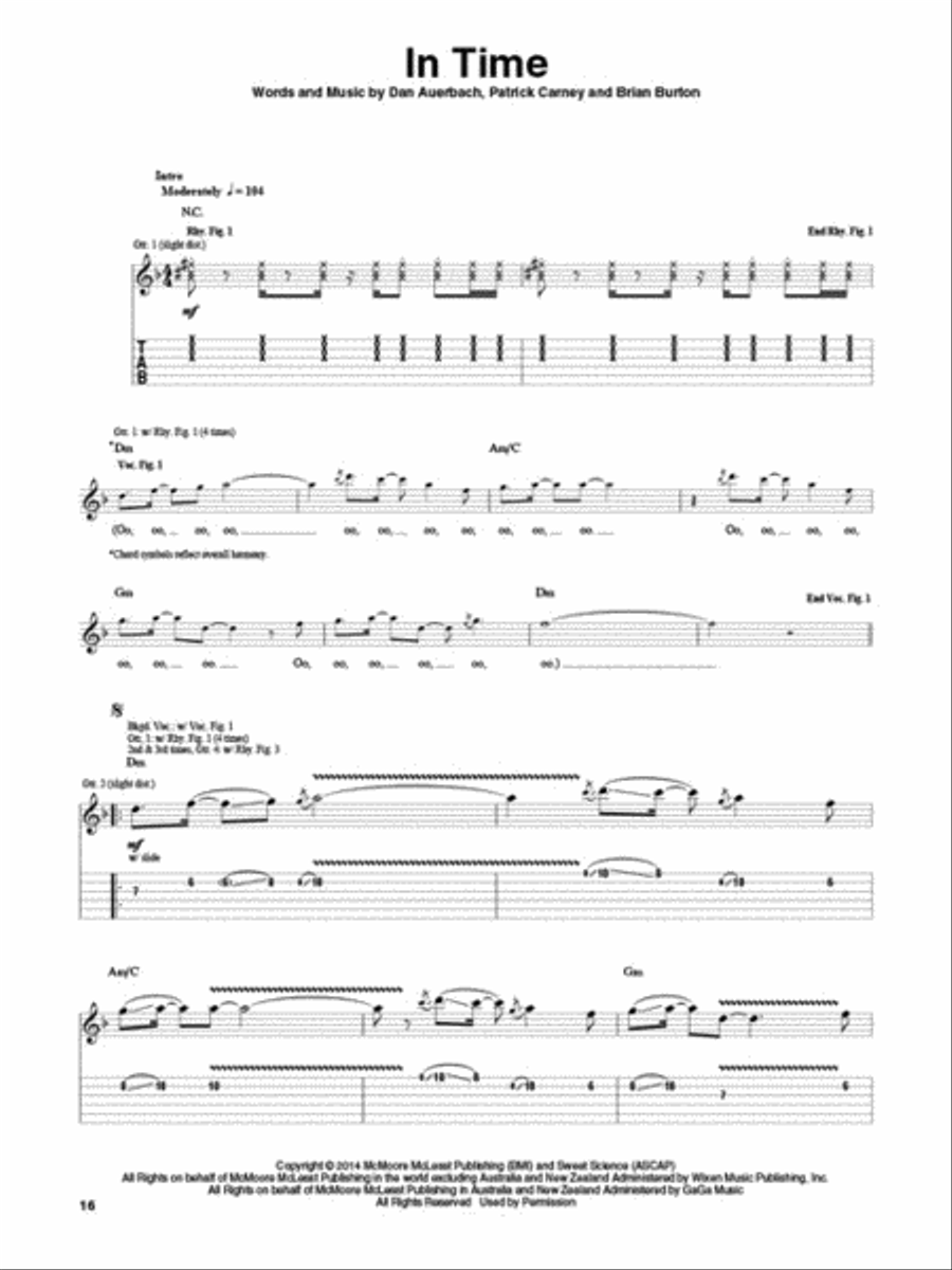 The Black Keys - Turn Blue Electric Guitar scores gallery preview page 4