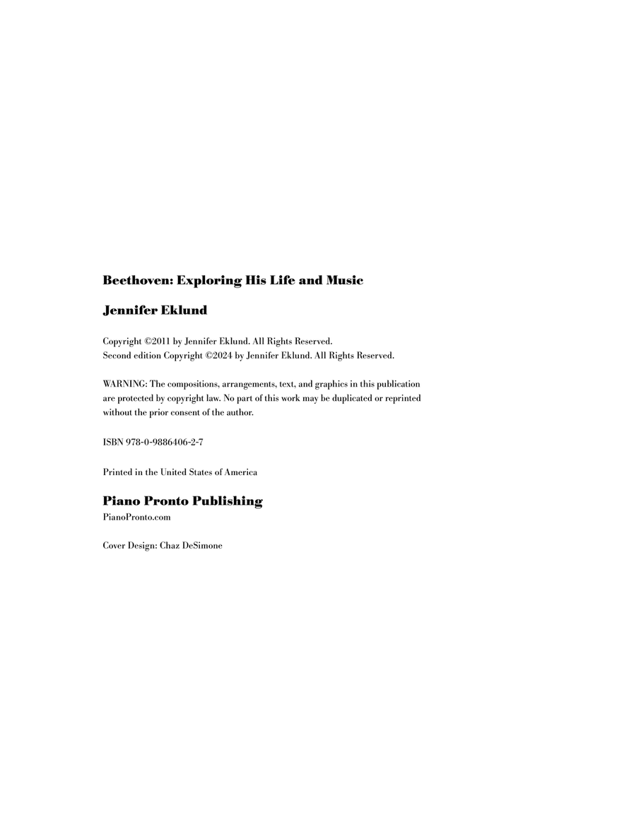 Beethoven: Exploring His Life & Music (Songbook with Music History Lessons) Piano Method scores gallery preview page 4