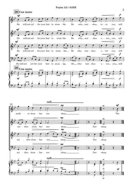 I Will Lift My Eyes To The Hills - Psalm 121 (SATB) image number null