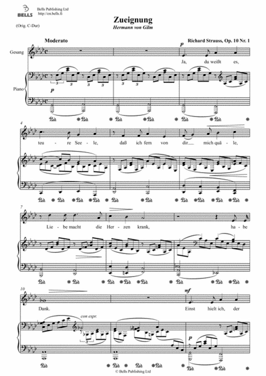 Zueignung, Op. 10 No. 1 (A-flat Major)