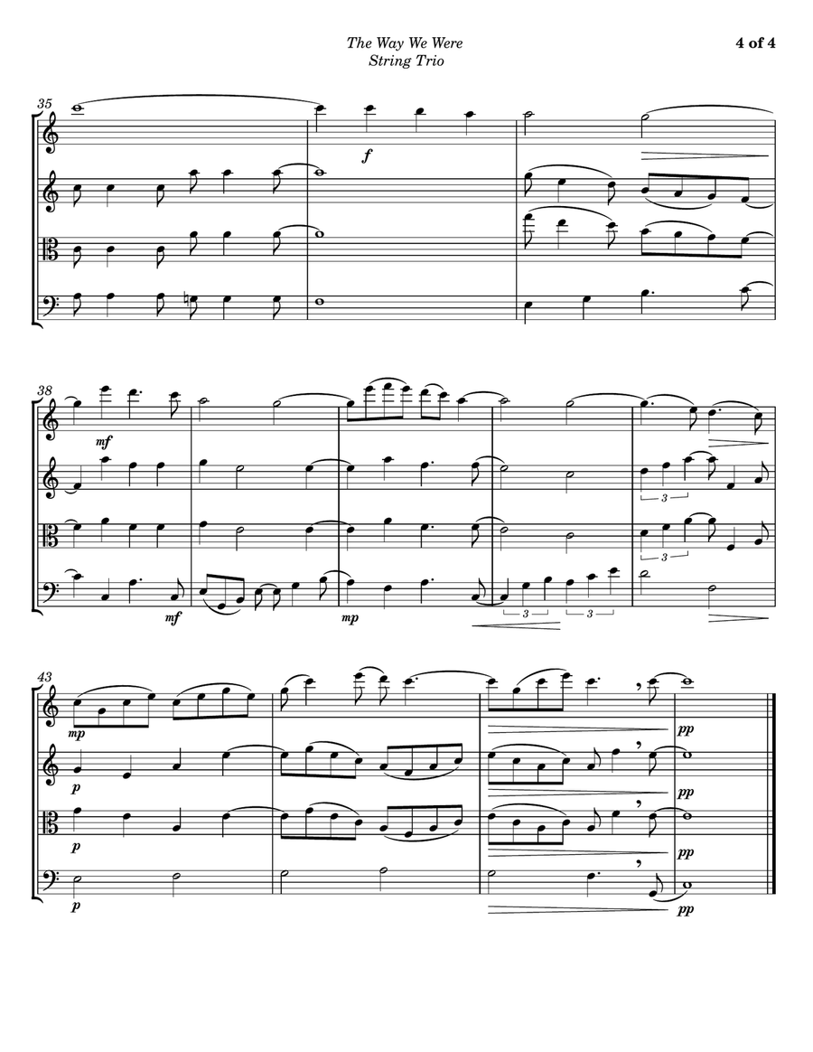 The Way We Were String Trio scores gallery preview page 4