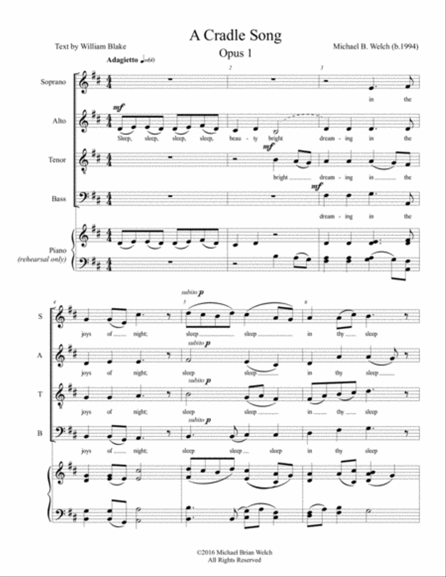 A Cradle Song Small Ensemble scores gallery preview page 4